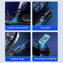 4 in 1 Car Vacuum Cleaner Portable Inflator Pump