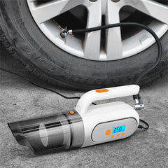 4-in-1 Digital Car Vacuum Cleaner with Tire Inflator and Pressure Gauge - 120W