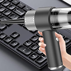 4-in-1 Car Vacuum Cleaner and Air Duster with LED Light - Black