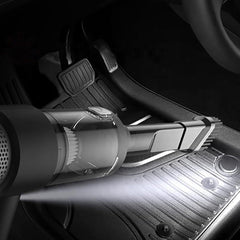 4-in-1 Car Vacuum Cleaner and Air Duster with LED Light - Black