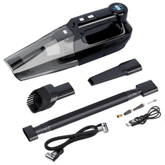4-in-1 Car Vacuum Cleaner with Tire Inflator - Portable for Car and Home