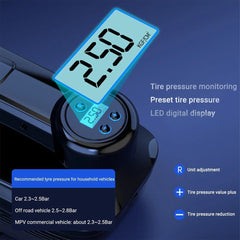 4-in-1 Car Vacuum Cleaner with Tire Inflator - Portable for Car and Home