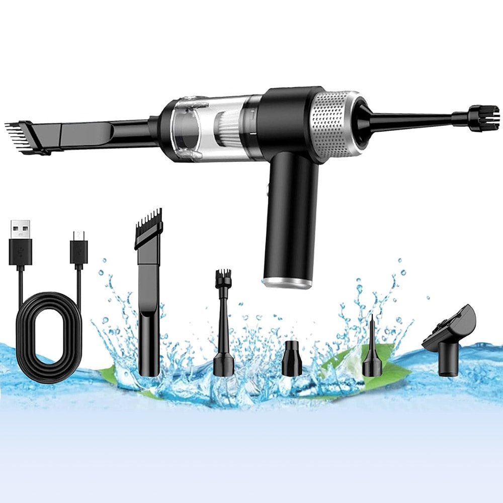 4-in-1 Cordless Vacuum Cleaner - Mini Air Duster for Home and Car Cleaning