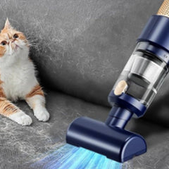 4-in-1 Cordless Vacuum Cleaner - Blue Mini Air Duster for Home and Car