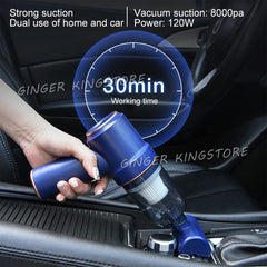 42000RPM Cordless Handheld Car Vacuum Cleaner - Mini Auto Duster