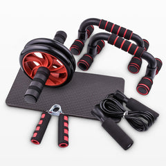 5-in-1 AB Wheel Roller Kit with Push-Up Bars and Hand Gripper