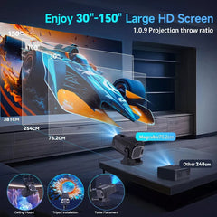 5G HD 4K Projector - Portable Mini HDMI USB Home Theater Video