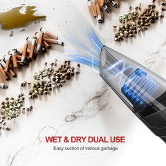 6.5KPa Rechargeable Handheld Vacuum Cleaner with LED - Home & Car Use