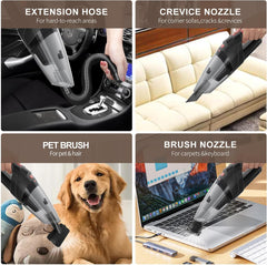 6.5KPa Rechargeable Handheld Vacuum Cleaner with LED - Home & Car Use