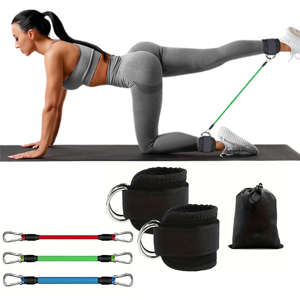 6pcs Ankle Resistance Bands with Cuffs for Leg & Glute Training