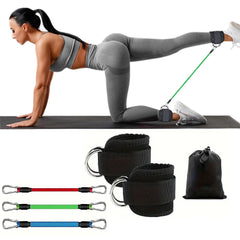 6pcs Ankle Resistance Bands with Cuffs for Leg & Glute Training