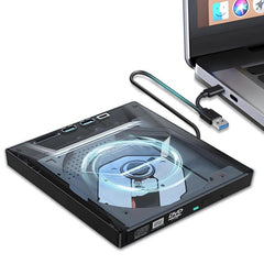 7-in-1 USB 3.0 Type-C External CD DVD Drive for Windows Laptop