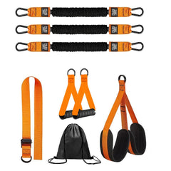 7pcs Pull-Up Assistance Bands Set with Adjustable Foot Rest