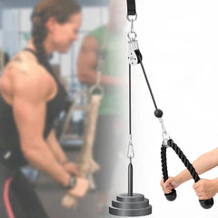 8pcs LAT Pulldown Cable Pulley System with Triceps Rope for Home Gym