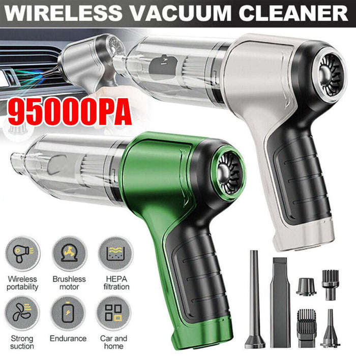 95000Pa Cordless Car Vacuum Cleaner - Mini Handheld Suction Blower