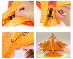 A01 3-in-1 RC Aircraft Sea Land Air Toy with Light - Blue