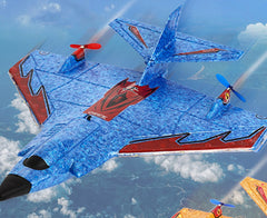 A01 3-in-1 RC Aircraft Sea Land Air Toy with Light - Orange