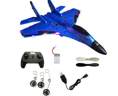A03 3-in-1 RC Foam Glider Sea Land Air Toy with Light - Blue