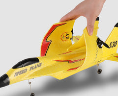A03 3-in-1 RC Foam Glider Sea Land Air Toy with Light - Yellow