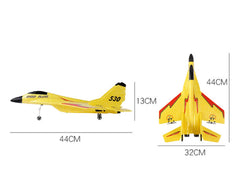 A03 3-in-1 RC Foam Glider Sea Land Air Toy with Light - Yellow