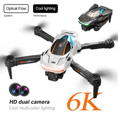 A88 Optical Flow Dual Camera Drone Quadcopter - White 1 Battery