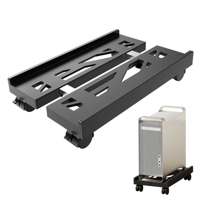 Adjustable PC Case Stand with Wheels for Computer Tower