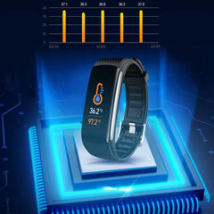 Activity Bracelet Pedometer Pulse Blood Oxygen Monitor Black