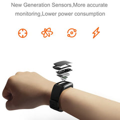 Activity Tracker Heart Rate Sleep Monitor Pedometer IP67 Black