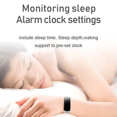 Activity Tracker Heart Rate Sleep Monitor Pedometer IP67 Black