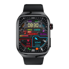 Smartwatch ECG Heart Rate Blood Pressure Sleep Pedometer Black