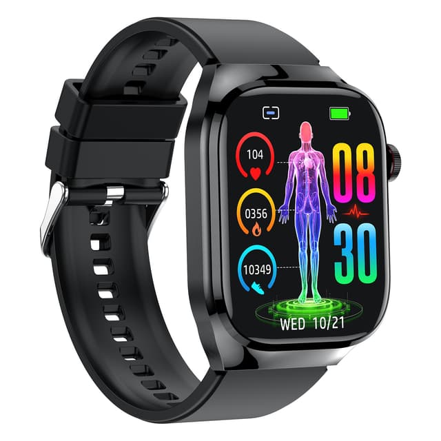 Smartwatch ECG Heart Rate Blood Pressure Sleep Pedometer Black