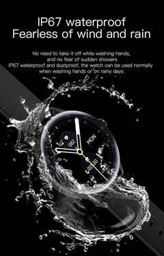 Smartwatch ECG Heart Rate Pressure Sleep Pedometer Blue