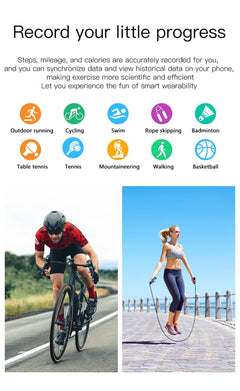 Smartwatch ECG Heart Rate Pressure Sleep Pedometer Blue