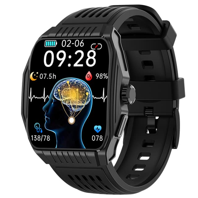 Smartwatch with Sleep Aid, ECG, Bluetooth Calls Black