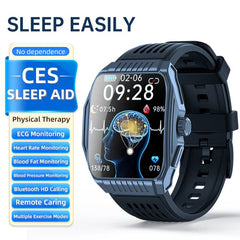 Smartwatch with Sleep Aid, ECG, Bluetooth Calls Black
