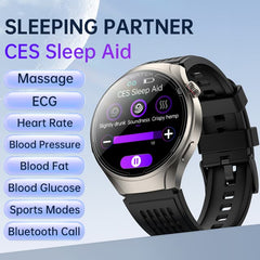 Smartwatch ECG Bluetooth Calling Health Tracker Black