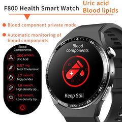 Smartwatch ECG Body & Blood Analysis Black Silicone Strap