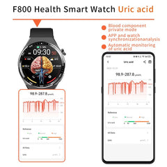 Smartwatch ECG Body & Blood Analysis Black Silicone Strap