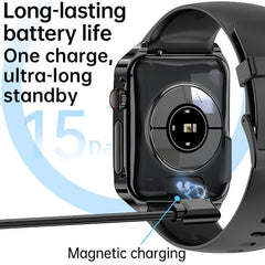 Smartwatch ECG Heart Rate Bluetooth Calls Music Black