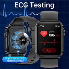 Smartwatch ECG Heart Rate Bluetooth Calls Music Black