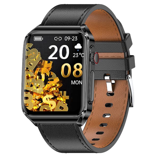 Smartwatch ECG Heart Rate Bluetooth Calls Music Black