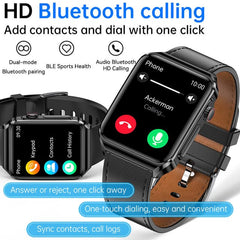 Smartwatch ECG Heart Rate Bluetooth Calls Music Black