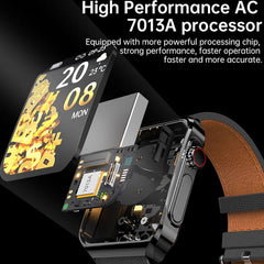Smartwatch ECG Heart Rate Bluetooth Calls Music Black