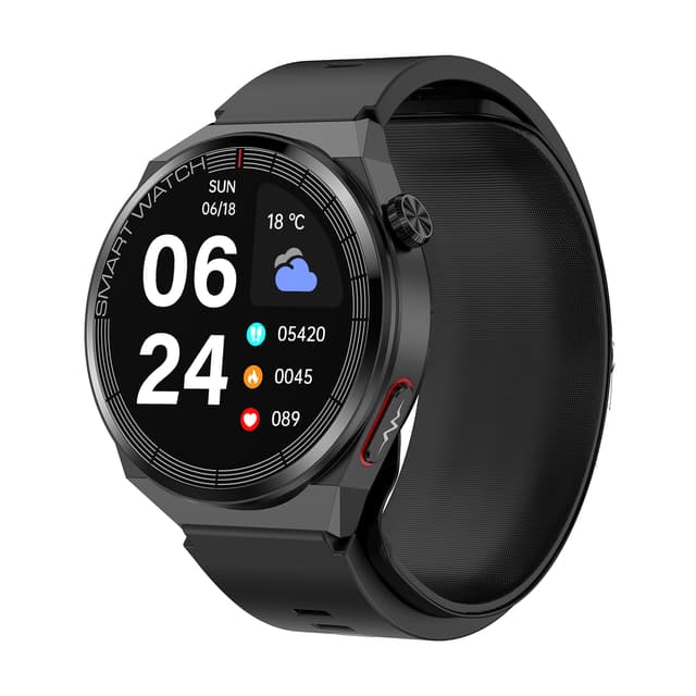 Smartwatch ECG Blood Pressure Heart Rate Blood Oxygen Black