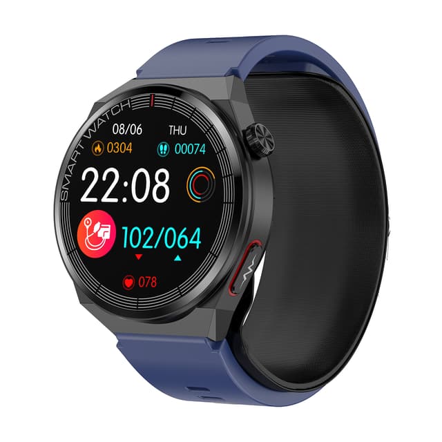 Smartwatch ECG Blood Pressure Heart Rate Blood Oxygen Dark Blue
