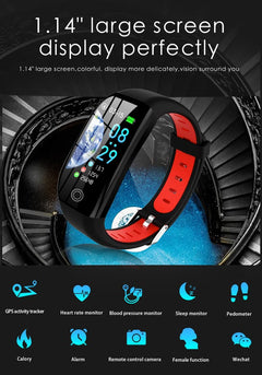 Smartwatch with heart rate, sleep monitor, pedometer