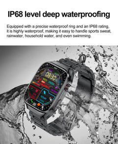 Smartwatch Metal Strap ECG Heart Rate Sleep Pedometer Silver