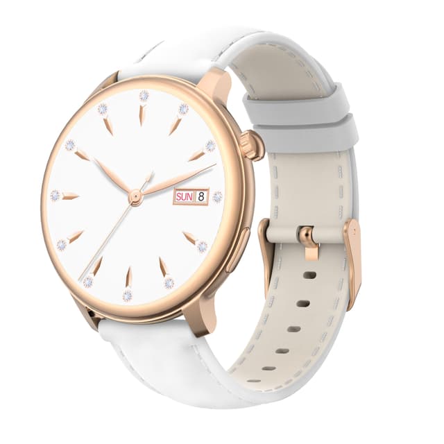 Smartwatch Heart Rate Blood Pressure Oxygen Monitor White