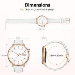 Smartwatch Heart Rate Blood Pressure Oxygen Monitor White