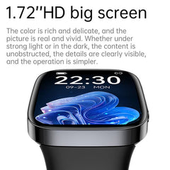 Smartwatch with blood pressure, heart rate Black